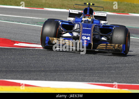 Motorsport: FIA Formel 1 Weltmeisterschaft 2017, Grand Prix von Spanien, #94 Pascal Wehrlein (GER, Sauber F1 Team), Stockfoto