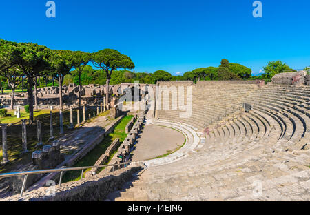 Rom - die monumentale archäologischen Park von Ostia Antica, die Ruinen des römischen Reiches. Stockfoto