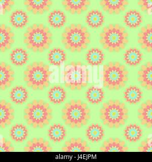 Nahtlose Muster mit bunten Blumen. Blumen aus Papier Stock Vektor