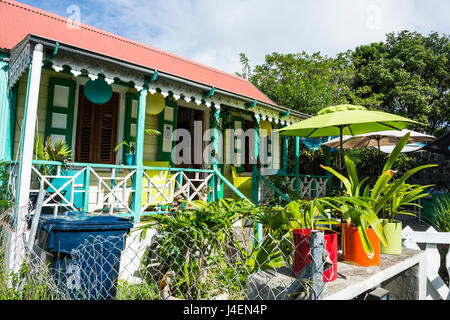 Historisches Gebäude in Oranjestad, Hauptstadt von St. Eustatius, Statia, Niederländische Antillen, West Indies, Karibik, Mittelamerika Stockfoto