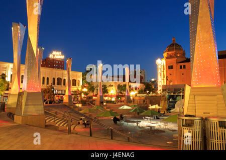 Horton Plaza Park, Gaslamp Quarter, San Diego, California, Vereinigte Staaten von Amerika, Nordamerika Stockfoto