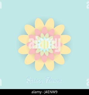 Farbige Papierblume. Vektor-illustration Stock Vektor