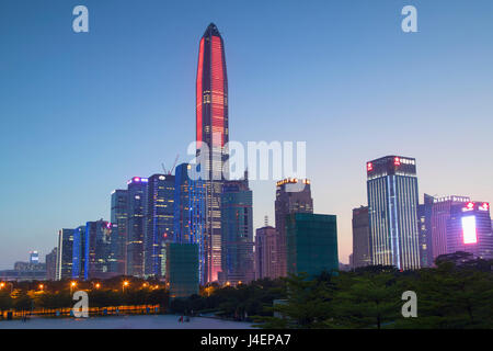 Ping An International Finance Centre, weltweit vierte höchste Gebäude im Jahr 2017 auf 600m, Civic Square, Futian, Shenzhen, China Stockfoto