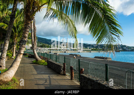 Hafen von Papeete, Tahiti, Gesellschaftsinseln, Französisch-Polynesien, Pazifik Stockfoto