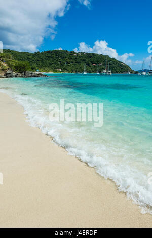 Berühmten White Bay, Jost Van Dyke, Britische Jungferninseln, Karibik, Karibik, Mittelamerika Stockfoto