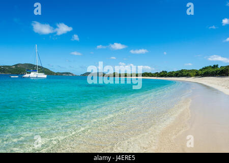 Lange Strandbucht, Beef Island, Tortola, British Virgin Islands, West Indies, Karibik, Mittelamerika Stockfoto