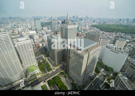 Blick über Tokyo vom Rathaus, Shinjuku, Tokio, Japan, Asien Stockfoto