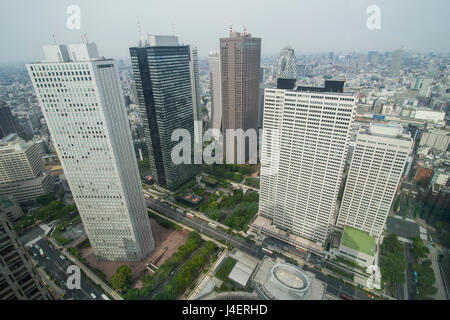 Blick über Tokyo vom Rathaus, Shinjuku, Tokio, Japan, Asien Stockfoto