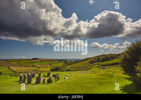 DROMBEG Steinkreis in der Nähe von Clonakilty, County Cork, Munster, Irland, Europa Stockfoto