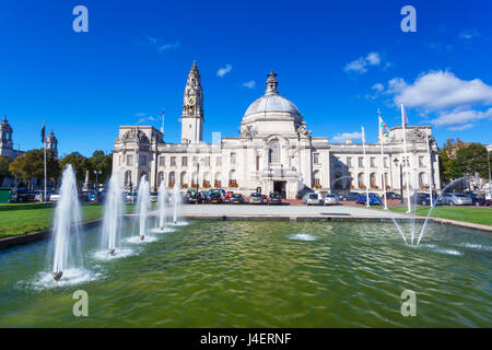 Rathaus, Stadthalle, Cardiff, Wales, Vereinigtes Königreich, Europa Stockfoto