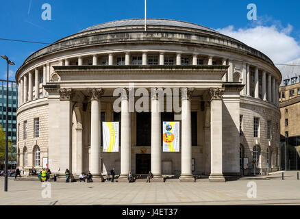 Das Gebäude der Zentralbibliothek (E. Vincent Harris 1934), St. Peter's Square, Manchester, Großbritannien Stockfoto