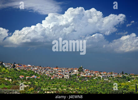 Pano Lefkara, einer der traditionellen "Spitze und Stickerei Dörfer", Larnaca, Zypern Insel. Stockfoto