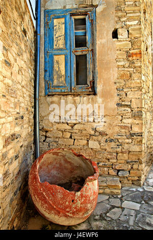 Malerische Ecke in Kato Lefkara, einer der traditionellen "Spitze und Stickerei Dörfer", Larnaca, Zypern Insel. Stockfoto