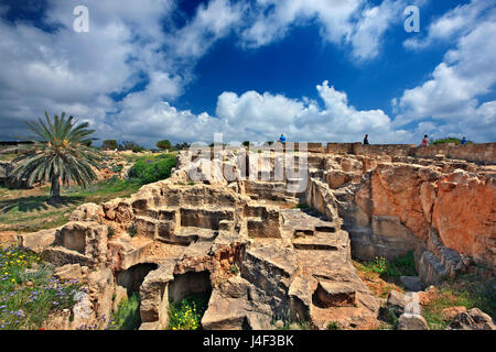 Gräber der Könige (UNESCO-Weltkulturerbe), Paphos, Zypern. Paphos Stadt ist eine der 2 Kulturhauptstadt 2017 Stockfoto