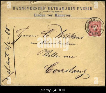 1888 01 19 Hannoversche Ultramarin Fabrik Vormals 1208egestorff