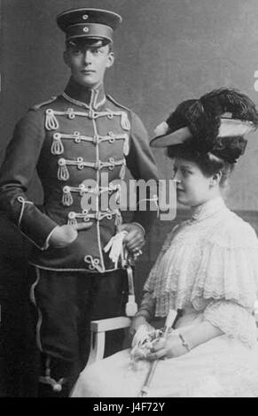 Herzog Karl Borwin von Mecklenburg-Strelitz und seine Schwester Herzogin Marie Countess Jametel Stockfoto