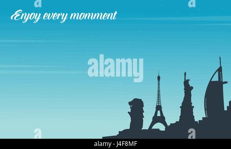 Lets go Reisen um die Welt Stock Vektor