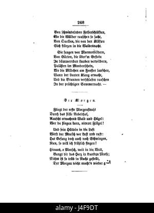 Sehnsucht ist ein Gedicht von Joseph von Eichendorff, einem deutschen romantischen Dichter. Das Gedicht reflektiert Sehnsucht, Melancholie und die Verbindung zur Natur und verkörpert die Kernthemen der Romantik in der Literatur. Stockfoto