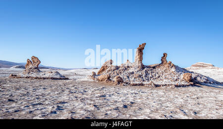 Las Tres Marias (drei Marien) Bildung in Las Salinas Bereich des Mondtals - Atacama-Wüste, Chile Stockfoto