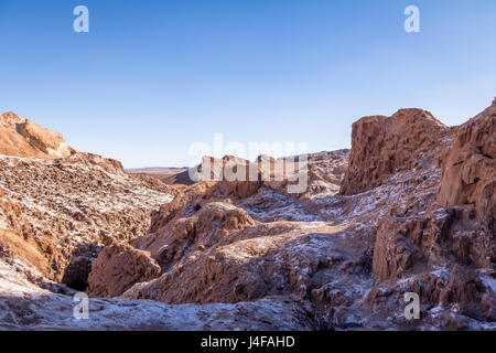 Cuevas de Sal (Salz Höhlen) Schlucht in das Mondtal - Atacama-Wüste, Chile Stockfoto