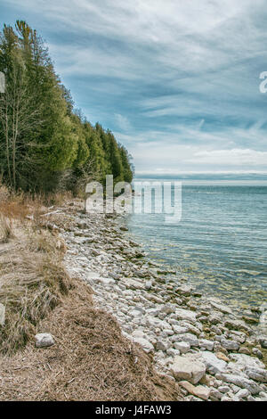 In Whitefish Dunes State Park in Sturgeon Bay, Wisconsin fotografiert. Stockfoto