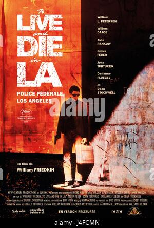 Leben und sterben in L.A.   Baujahr: 1985 USA Regie: William Friedkin William Petersen Movie Poster (Fr).  Es ist verboten, das Foto aus dem Kontext der Promotion des Films zu reproduzieren. Es muss die Filmgesellschaft und/oder der Fotograf von zugewiesen oder von autorisierten / erlaubt am Set von der Filmgesellschaft gutgeschrieben werden. Nur für redaktionelle Nutzung. Photo12 gewährt keine Persönlichkeitsrechte der Personen vertreten. Stockfoto