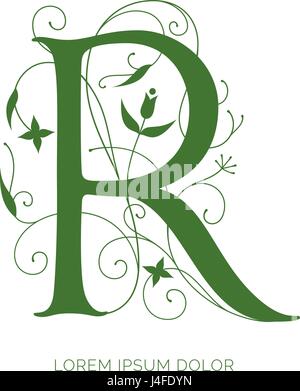 Florales G-Logo-Design Stock Vektor