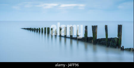 Verschwindende Buhne Stockfoto