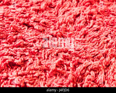 Makro Nahaufnahme Studio Stoff rot Watte nahe, Textur Stockfoto