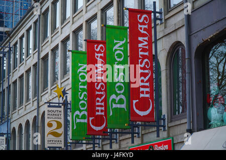 Weihnachten-Geschäfte in Boston - BOSTON, MASSACHUSETTS Stockfoto