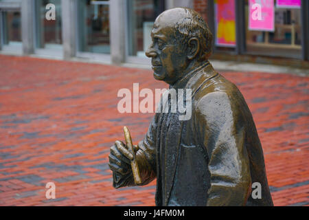 Bronzestatue an North Boston Fußgängerzone - BOSTON, MASSACHUSETTS Stockfoto