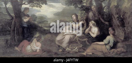 Salon-des Adligen SAPHO CHANTANT ET JOUANT DE LA LYRE Stockfoto