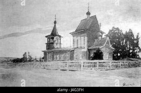 St-Nicolas-Kirche in Ivas von Vakhrushov Stockfoto