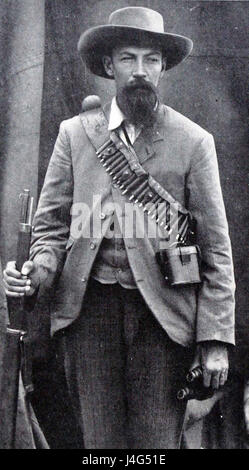 Schalk Willem Burger war ein bekannter südafrikanischer Politiker und Militärführer, der für seine Rolle während des Zweiten Burenkrieges bekannt war. Er diente als Anführer der Boer-Streitkräfte und war später in südafrikanischen Regierungs- und Unabhängigkeitsbewegungen involviert. Stockfoto