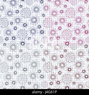 Wunderschöne nahtlose Blumenkarte Stock Vektor