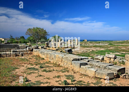 In der archäologischen Stätte von Palaipaphos (oder "Palaipafos" - Heiligtum der Aphrodite), im Dorf Kouklia, Bezirk Paphos, Zypern. Stockfoto