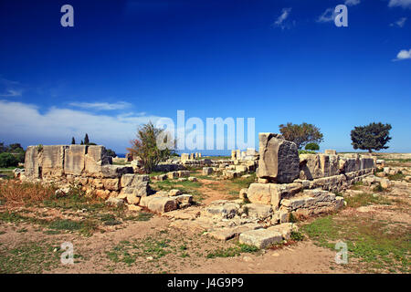 In der archäologischen Stätte von Palaipaphos (oder "Palaipafos" - Heiligtum der Aphrodite), im Dorf Kouklia, Bezirk Paphos, Zypern. Stockfoto