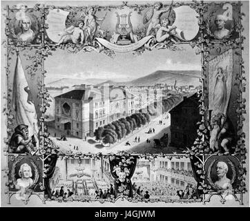 Stuttgarter Liederhalle 1864 Stockfoto