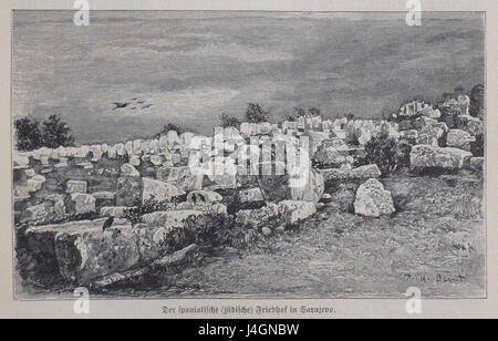 Sarajevo Judenfriedhof 1900 Stockfoto