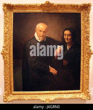 Simone Cantarini, Doppio Ritratto di Gentiluomo e Gentildonna Col Rosario, 1645 ca, da Fondaz. Carisbo, bologna Stockfoto