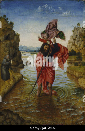 Saint Christopher nach Jan Van Eyck Stockfoto