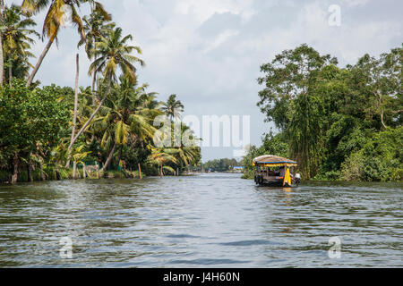 Alleppey auch Alappuzha in Kerala, Indien ist eine wunderschöne Rückstau-Ziel für den Tourismus, Aufenthalt in Hausbooten ist die Möglichkeit, diese zu erkunden... Stockfoto