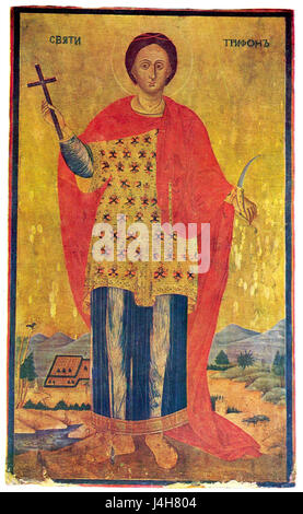Saint Triphon Symbol Sozopol Bulgarien 1857 Stockfoto