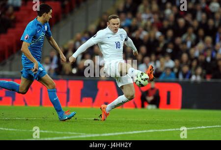 WAYNE ROONEY VON ENGLAND, England V SLOWENIEN, England V SLOWENIEN, European Qualifier GRUPPE E, 2014 Stockfoto