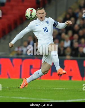 WAYNE ROONEY VON ENGLAND, England V SLOWENIEN, England V SLOWENIEN, European Qualifier GRUPPE E, 2014 Stockfoto