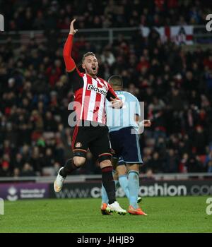 CONNOR WICKHAM geht nahe SUNDERLAND V WEST HAM UNITED Stadion von leichten SUNDERLAND ENGLAND 13. Dezember 2014 Stockfoto