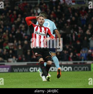 CONNOR WICKHAM geht nahe SUNDERLAND V WEST HAM UNITED Stadion von leichten SUNDERLAND ENGLAND 13. Dezember 2014 Stockfoto