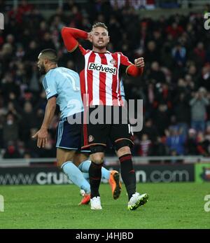 CONNOR WICKHAM geht nahe SUNDERLAND V WEST HAM UNITED Stadion von leichten SUNDERLAND ENGLAND 13. Dezember 2014 Stockfoto