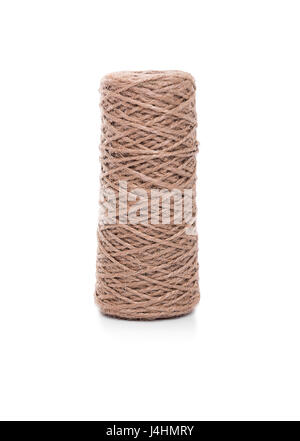 Knäuel Thread auf einem weißen Hintergrund. Close-up. Stockfoto