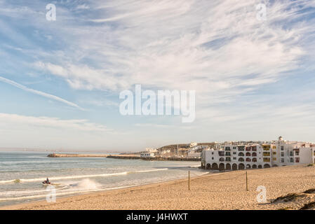 LANGEBAAN, Südafrika - 1. April 2017: The Club Mykonos Resort und Hafen in Langebaan, einer Stadt an der Atlantikküste der Provinz Western Cape Stockfoto